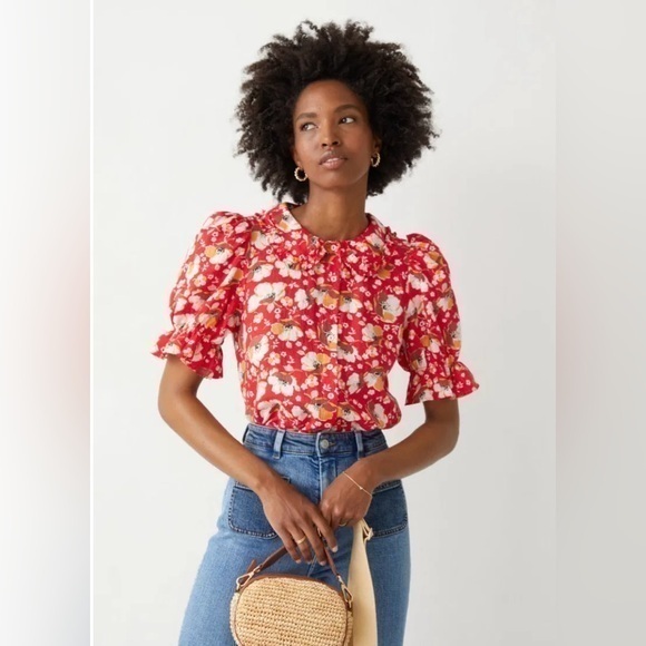 & Other Stories Tops - Brand new Printed Frill Blouse